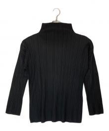 PLEATS PLEASE（プリーツプリーズ）の古着「ハイネック長袖プリーツカットソー」｜ブラック
