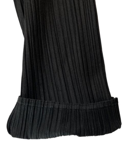 PLEATS PLEASE（プリーツプリーズ）PLEATS PLEASE (プリーツプリーズ) ハイネック長袖プリーツカットソー ブラック サイズ:4の古着・服飾アイテム