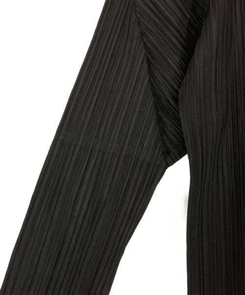 PLEATS PLEASE（プリーツプリーズ）PLEATS PLEASE (プリーツプリーズ) ハイネック長袖プリーツカットソー ブラック サイズ:4の古着・服飾アイテム
