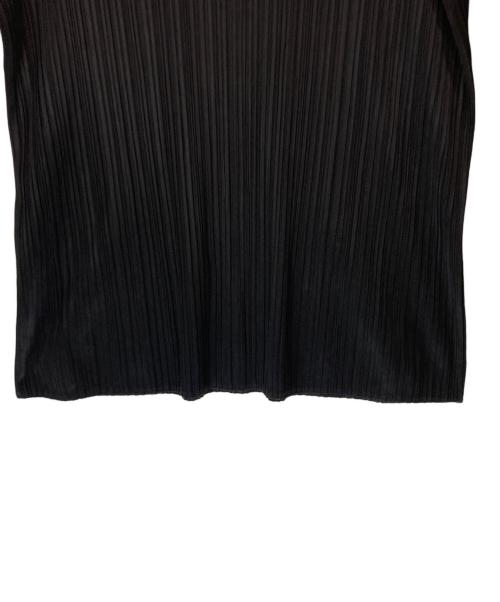 PLEATS PLEASE（プリーツプリーズ）PLEATS PLEASE (プリーツプリーズ) ハイネック長袖プリーツカットソー ブラック サイズ:4の古着・服飾アイテム