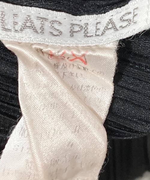 PLEATS PLEASE（プリーツプリーズ）PLEATS PLEASE (プリーツプリーズ) ハイネック長袖プリーツカットソー ブラック サイズ:4の古着・服飾アイテム