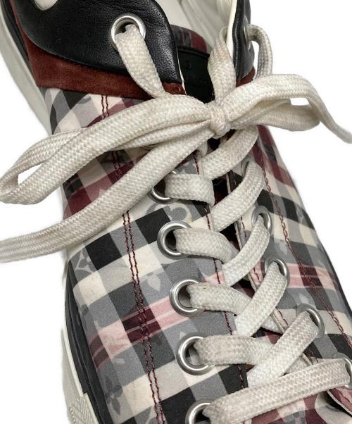 LOUIS VUITTON（ルイ ヴィトン）LOUIS VUITTON (ルイ ヴィトン) チェックモノグラムスニーカー　ローカットスニーカー　チェックスニーカー ホワイト×レッド サイズ: 8 1/2の古着・服飾アイテム