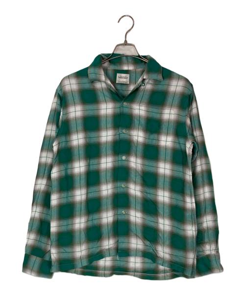 TOWN CRAFT（タウンクラフト）TOWN CRAFT (タウンクラフト) 50-60’sオンブレチェックシャツ グリーン サイズ:実寸(身幅52cm×着丈70cm)の古着・服飾アイテム