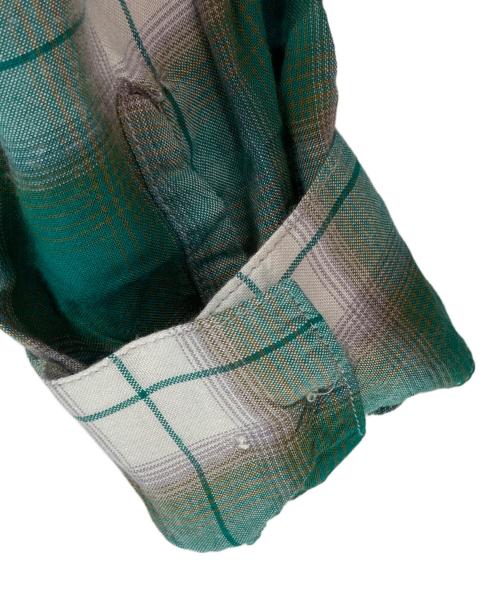 TOWN CRAFT（タウンクラフト）TOWN CRAFT (タウンクラフト) 50-60’sオンブレチェックシャツ グリーン サイズ:実寸(身幅52cm×着丈70cm)の古着・服飾アイテム