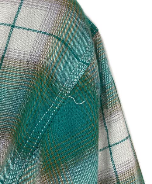 TOWN CRAFT（タウンクラフト）TOWN CRAFT (タウンクラフト) 50-60’sオンブレチェックシャツ グリーン サイズ:実寸(身幅52cm×着丈70cm)の古着・服飾アイテム