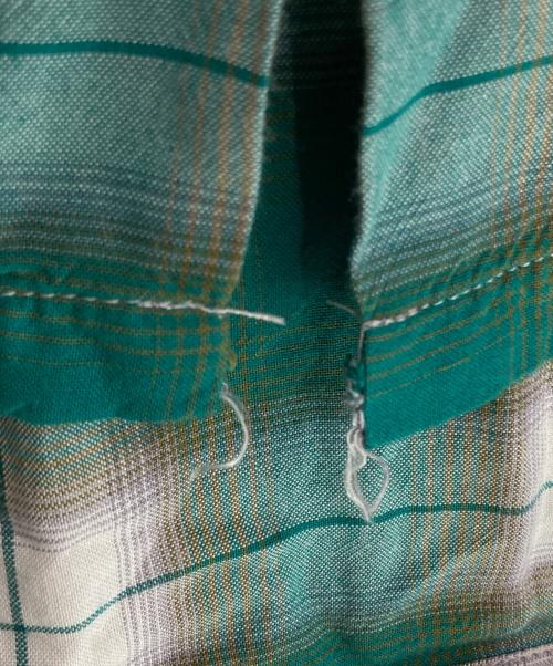TOWN CRAFT（タウンクラフト）TOWN CRAFT (タウンクラフト) 50-60’sオンブレチェックシャツ グリーン サイズ:実寸(身幅52cm×着丈70cm)の古着・服飾アイテム
