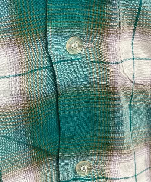 TOWN CRAFT（タウンクラフト）TOWN CRAFT (タウンクラフト) 50-60’sオンブレチェックシャツ グリーン サイズ:実寸(身幅52cm×着丈70cm)の古着・服飾アイテム