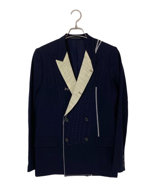 Yohji Yamamoto FEMME（ヨウジヤマモトファム）YOHJI YAMAMOTO FEMME (ヨウジヤマモトファム) テーラードジャケット ネイビー サイズ:Sの古着・服飾アイテム