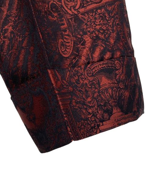 Jean Paul Gaultier FEMME（ジャンポールゴルチエ フェム）Jean Paul GAULTIER FEMME (ジャンポールゴルチェフェム) 総柄ジャガードパンツ レッド サイズ:40の古着・服飾アイテム