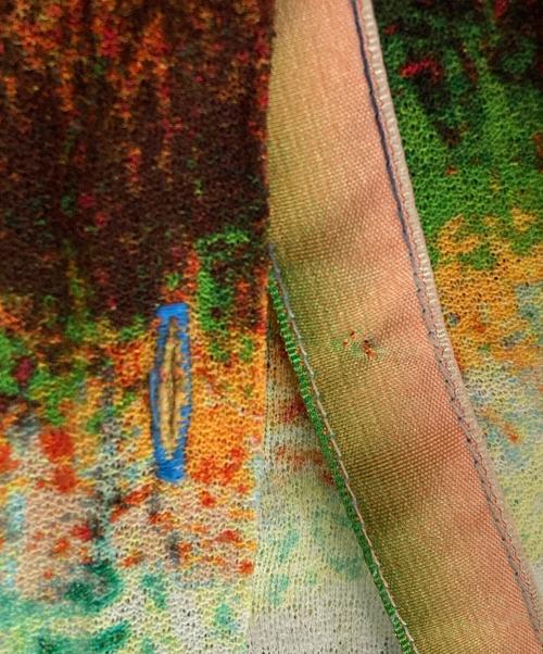 Jean Paul Gaultier FEMME（ジャンポールゴルチエ フェム）Jean Paul GAULTIER FEMME (ジャンポールゴルチェフェム) サイケデリックシャツ レッド サイズ:40の古着・服飾アイテム