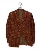 Yohji Yamamoto FEMMEヨウジヤマモトファム）の古着「総柄ジャケット」｜ブラウン