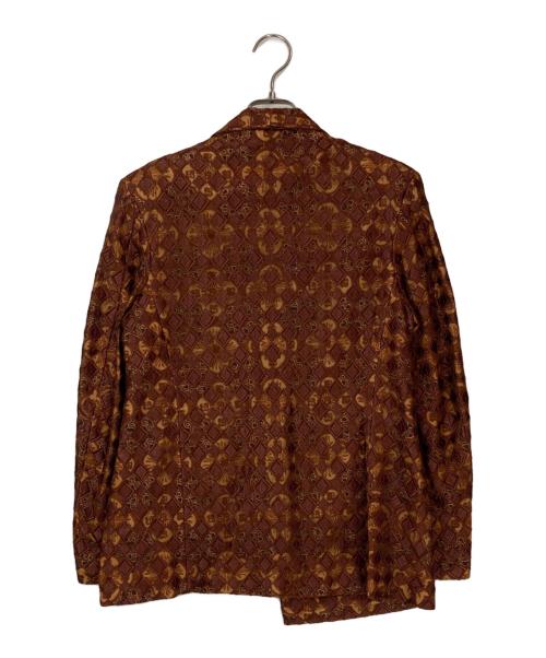 Yohji Yamamoto FEMME（ヨウジヤマモトファム）Yohji Yamamoto FEMME (ヨウジヤマモトファム) 総柄ジャケット ブラウン サイズ:Sの古着・服飾アイテム