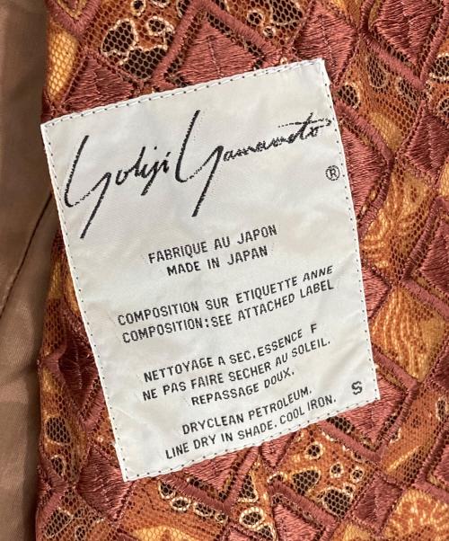 Yohji Yamamoto FEMME（ヨウジヤマモトファム）Yohji Yamamoto FEMME (ヨウジヤマモトファム) 総柄ジャケット ブラウン サイズ:Sの古着・服飾アイテム