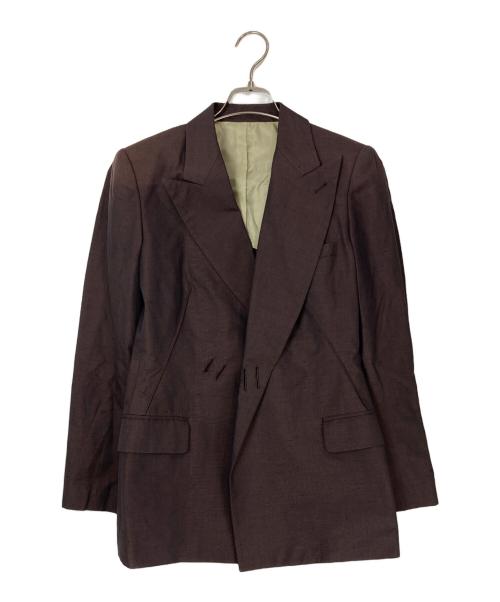Jean Paul GAULTIER CLASSIQUE（ジャンポールゴルチエクラシック）Jean Paul GAULTIER CLASSIQUE (ジャンポールゴルチエクラシック) デザインテーラードジャケット ブラウン サイズ:40の古着・服飾アイテム