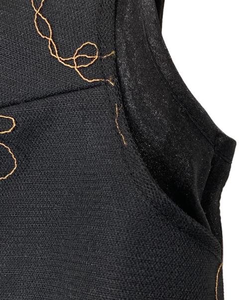 COMME des GARCONS（コムデギャルソン）COMME des GARCONS (コムデギャルソン) フローラル刺繍切替ワンピース ブラック サイズ:Mの古着・服飾アイテム