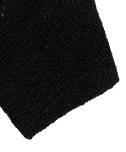 COMME des GARCONS（コムデギャルソン）COMME des GARCONS (コムデギャルソン) フローラル刺繍ツイード切替コート ブラック サイズ:Mの古着・服飾アイテム