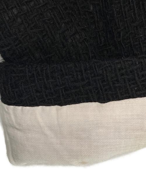 COMME des GARCONS（コムデギャルソン）COMME des GARCONS (コムデギャルソン) フローラル刺繍ツイード切替コート ブラック サイズ:Mの古着・服飾アイテム
