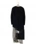 COMME des GARCONS (コムデギャルソン) フローラル刺繍ツイード切替コート ブラック サイズ:M：35000円