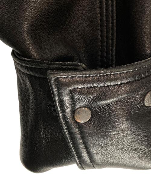 Schott（ショット）Schott (ショット) JOURNAL STANDARD (ジャーナルスタンダード) 別注レザーカバーオール ブラック サイズ:Lの古着・服飾アイテム