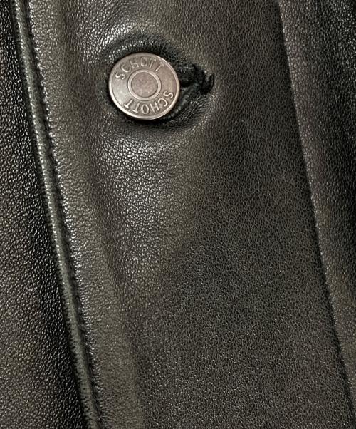 Schott（ショット）Schott (ショット) JOURNAL STANDARD (ジャーナルスタンダード) 別注レザーカバーオール ブラック サイズ:Lの古着・服飾アイテム