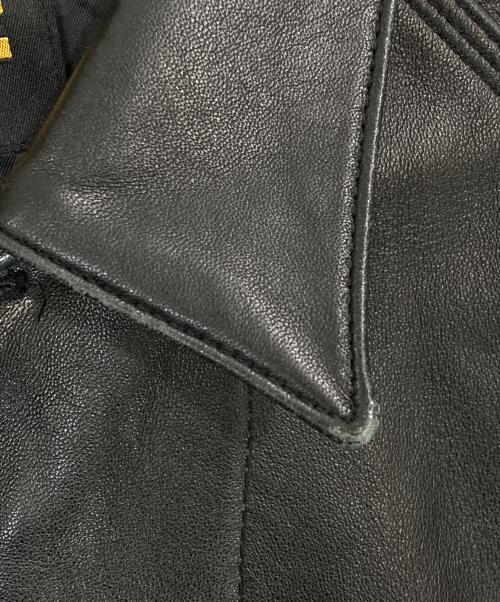 Schott（ショット）Schott (ショット) JOURNAL STANDARD (ジャーナルスタンダード) 別注レザーカバーオール ブラック サイズ:Lの古着・服飾アイテム