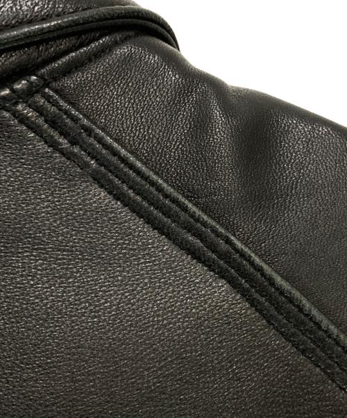 Schott（ショット）Schott (ショット) JOURNAL STANDARD (ジャーナルスタンダード) 別注レザーカバーオール ブラック サイズ:Lの古着・服飾アイテム