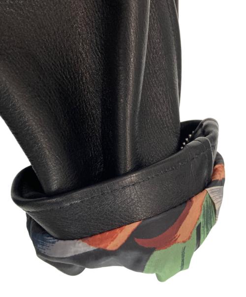 Schott（ショット）Schott (ショット) stussy (ステューシー) ダブルライダースジャケット ブラック サイズ:38の古着・服飾アイテム