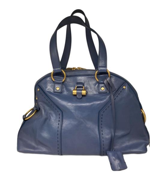 Yves Saint Laurent Rive Gauche（イヴ・サンローラン リヴ・ゴーシュ）Yves Saint Laurent Rive Gauche (イヴ・サンローラン リヴ・ゴーシュ) ハンドバッグ ネイビーの古着・服飾アイテム