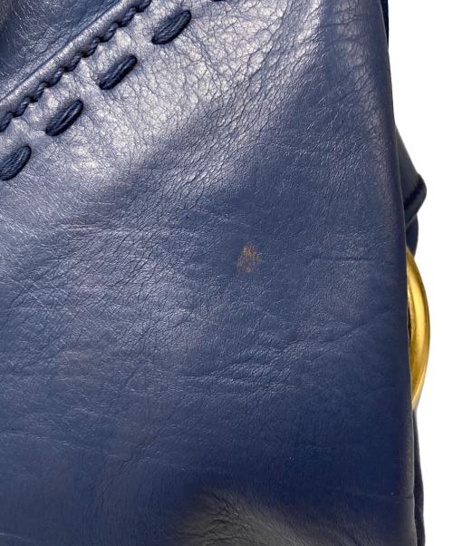 Yves Saint Laurent Rive Gauche（イヴ・サンローラン リヴ・ゴーシュ）Yves Saint Laurent Rive Gauche (イヴ・サンローラン リヴ・ゴーシュ) ハンドバッグ ネイビーの古着・服飾アイテム