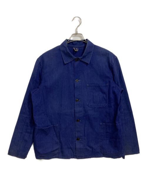 SANFOR（サンフォー）SANFOR (サンフォー) ヘリンボーンワークジャケット ネイビー サイズ:52の古着・服飾アイテム