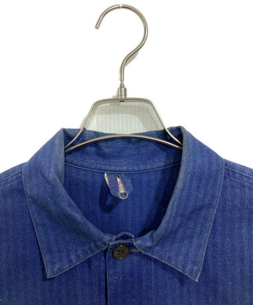 SANFOR（サンフォー）SANFOR (サンフォー) ヘリンボーンワークジャケット ネイビー サイズ:52の古着・服飾アイテム