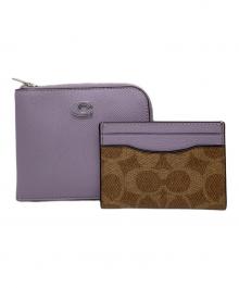 COACH（コーチ）の古着「3-IN-1 Lジップ ウォレット」｜パープル