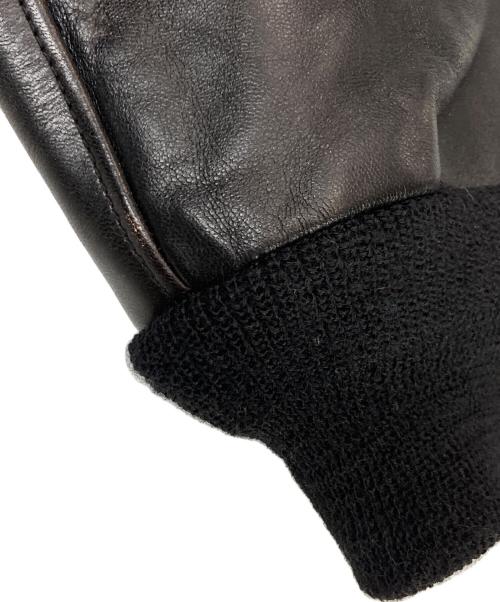 A BATHING APE（ア ベイシング エイプ）A BATHING APE (ア ベイシング エイプ) HORSE LEATHER A-2 JACKET ブラック サイズ:Ⅿの古着・服飾アイテム