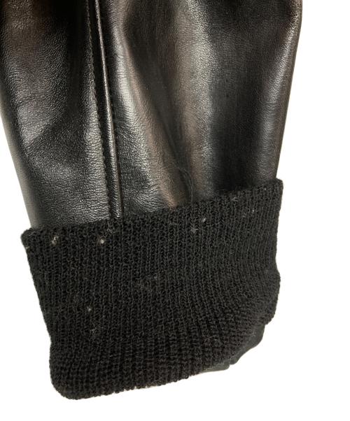 A BATHING APE（ア ベイシング エイプ）A BATHING APE (ア ベイシング エイプ) HORSE LEATHER A-2 JACKET ブラック サイズ:Ⅿの古着・服飾アイテム