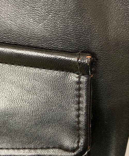 A BATHING APE（ア ベイシング エイプ）A BATHING APE (ア ベイシング エイプ) HORSE LEATHER A-2 JACKET ブラック サイズ:Ⅿの古着・服飾アイテム