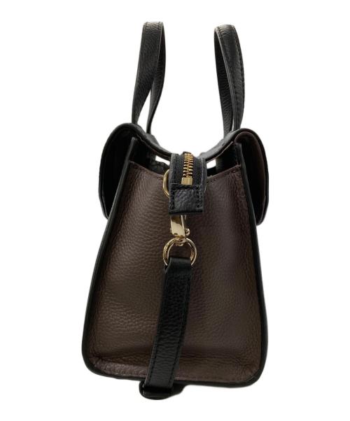 Kate Spade（ケイトスペード）Kate Spade (ケイトスペード) ハラコ2WAYショルダーバッグ ブラック×ベージュの古着・服飾アイテム