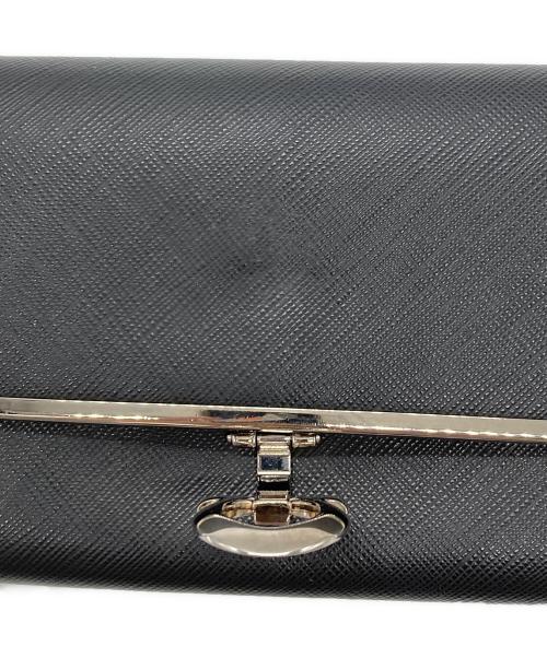 Salvatore Ferragamo（サルヴァトーレ フェラガモ）Salvatore Ferragamo (サルヴァトーレ フェラガモ) コンチネンタルガンチーニウォレット ブラックの古着・服飾アイテム