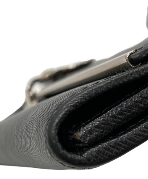 Salvatore Ferragamo（サルヴァトーレ フェラガモ）Salvatore Ferragamo (サルヴァトーレ フェラガモ) コンチネンタルガンチーニウォレット ブラックの古着・服飾アイテム