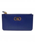 Salvatore Ferragamoサルヴァトーレ フェラガモ）の古着「ガンチーニカードケース」｜ブルー