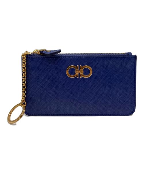 Salvatore Ferragamo（サルヴァトーレ フェラガモ）Salvatore Ferragamo (サルヴァトーレ フェラガモ) ガンチーニカードケース ブルーの古着・服飾アイテム