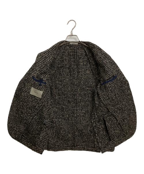 BOGLIOLI（ボリオリ）BOGLIOLI (ボリオリ) モヘアアルパカ混ツイード2Bジャケット ブラック×ベージュ サイズ:44の古着・服飾アイテム