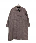 taupeトープ）の古着「ヴィンテージパターンバルカラーコート」｜パープル