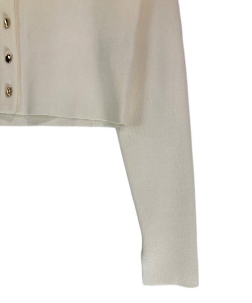 Adam et Rope（アダム エ ロペ）Adam et Rope (アダム エ ロペ) セレクトレングスクルーネックニットカーディガン ホワイト サイズ:S 未使用品の古着・服飾アイテム