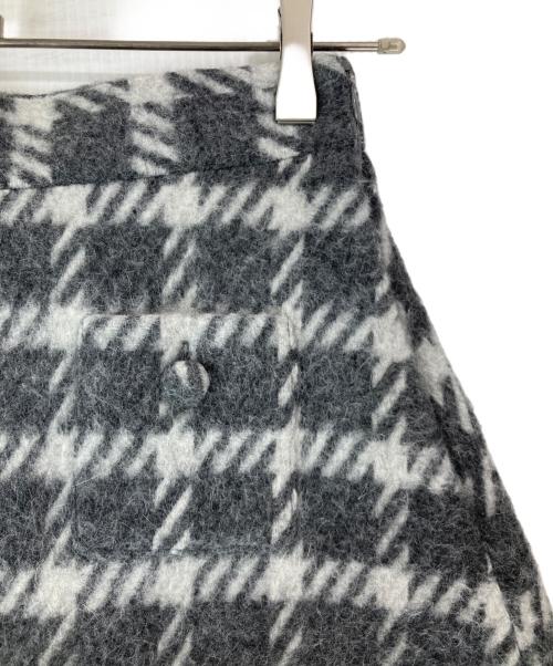 sheller（シェリエ）sheller (シェリエ) アンゴラチャックツイードスコート グレー サイズ:Sの古着・服飾アイテム