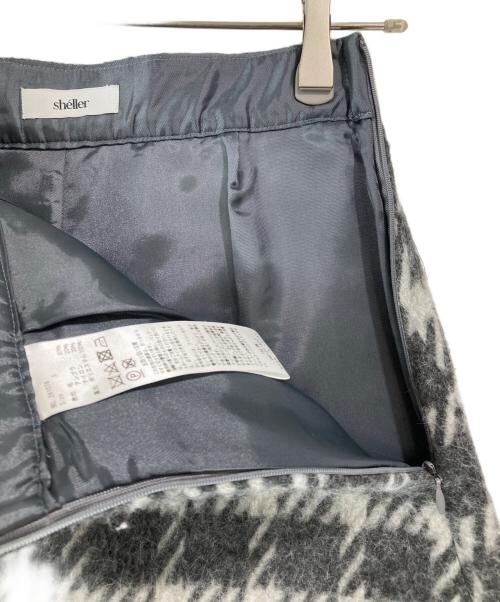 sheller（シェリエ）sheller (シェリエ) アンゴラチャックツイードスコート グレー サイズ:Sの古着・服飾アイテム