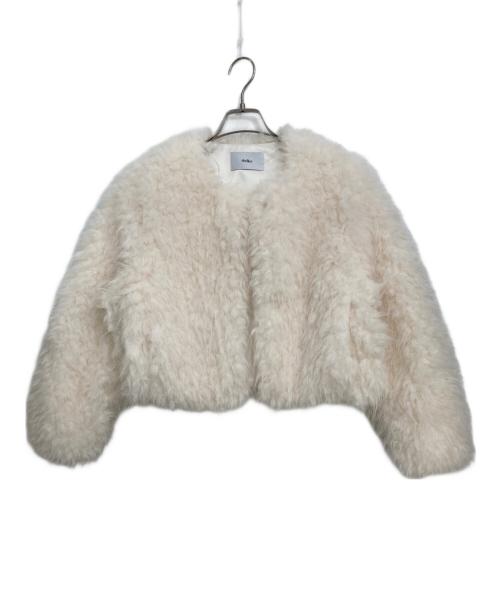 sheller（シェリエ）sheller (シェリエ) モフモフファーショートコート ホワイト サイズ:FREEの古着・服飾アイテム