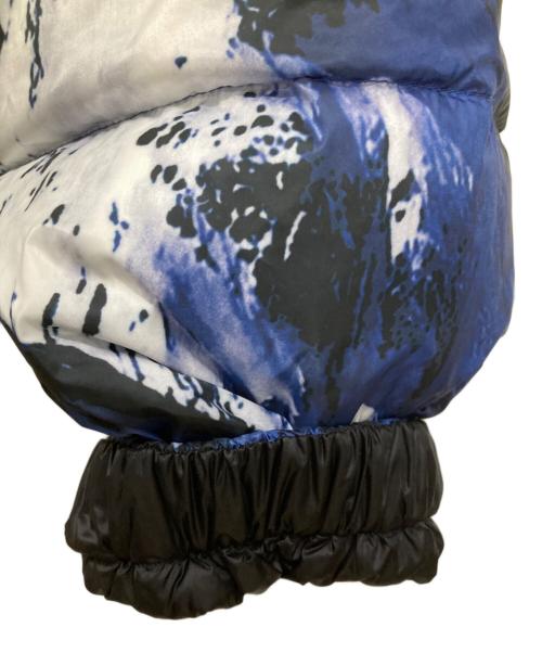 FIRST DOWN（ファーストダウン）FIRST DOWN (ファーストダウン) POLYプリントリバーシブルダウン ジャケット ホワイト×ブルー サイズ:Ⅿの古着・服飾アイテム