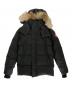 CANADA GOOSE（カナダグース）の古着「ウィンダムパーカ　ファージャケット　ダウンジャケット　中綿ジャケット　フーディージャケット」｜ブラック