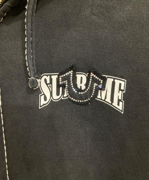 SUPREME（シュプリーム）SUPREME (シュプリーム) TRUE RELIGION (トゥルー レリジョン) Zip Up Hooded Sweatshirt　ジップアップパーカー　フルジップパーカー　フーディースウェットパーカー ブラック サイズ:XLの古着・服飾アイテム