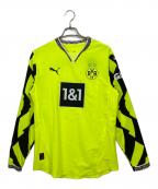 PUMAプーマ）の古着「ドルトムント アニバーサリー オーセンティック長袖ユニフォーム」｜イエロー